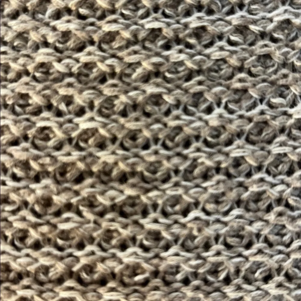 Coldwater Creek tan/ cream knit long sweater. Size Medium.
